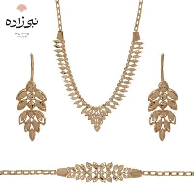 سرویس طلا طرح خوشه تراش S034